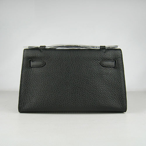 AAA Hermes Kelly 22 CM France Leather Handbag Black H008 On Sale - Click Image to Close